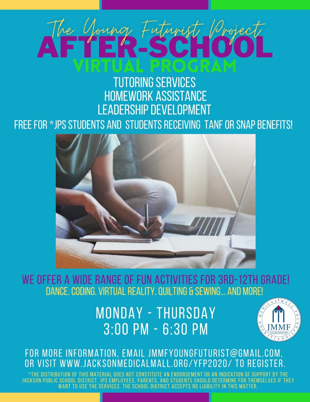 Free virtual afterschool program for Hinds Co. and JPS students