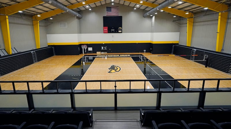 FILE - The volleyball courts in the Wellness Center at the University of Southern Mississippi...
