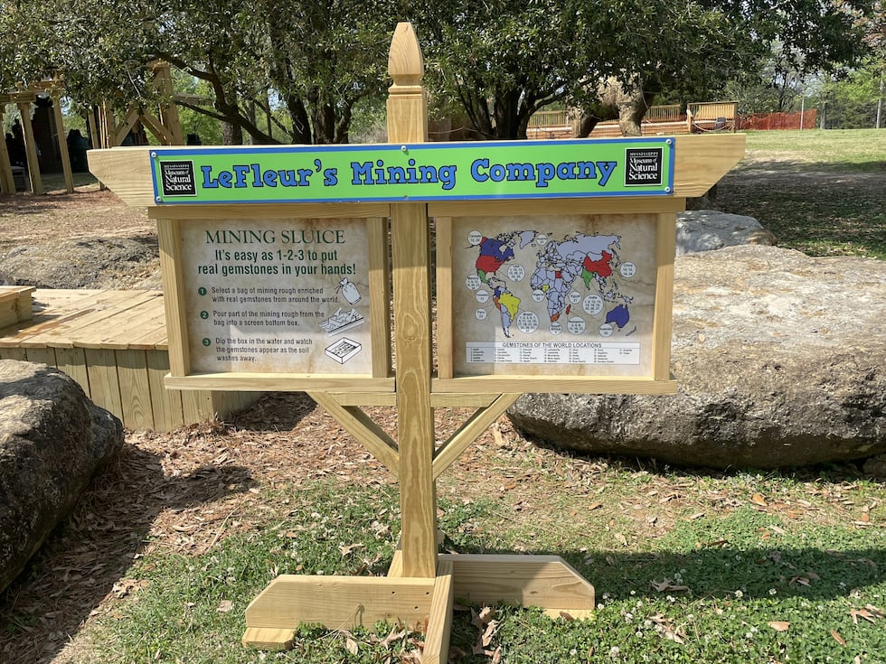 The LeFleur’s Mining Company sluice at the Mississippi Museum of Natural Science.