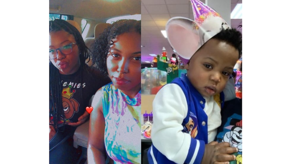 From Left to right: Keyana Weathersby, 25, Erica Weathersby, 30, and Camari Givens, 2