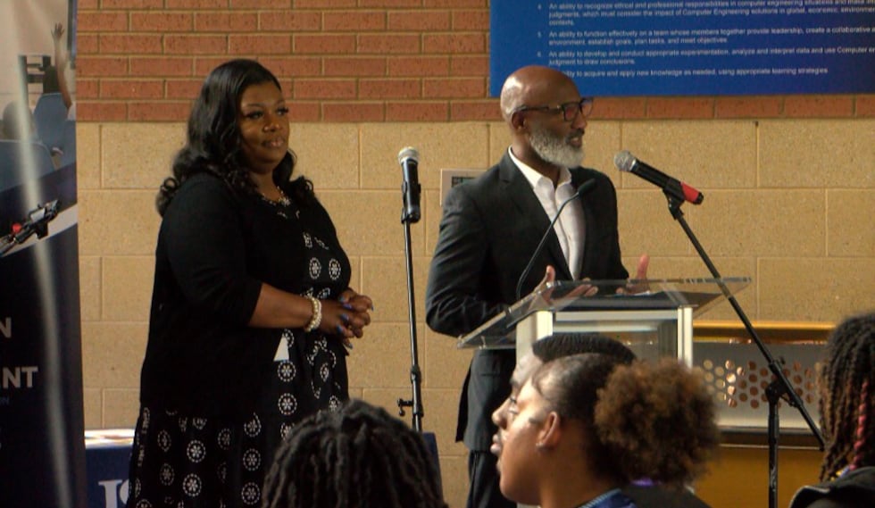 Greene explains how high school students earn college credits to become math teachers while...