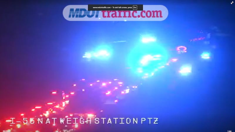 crash reported on I-55 in DeSoto county