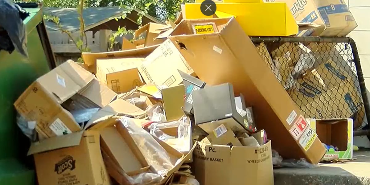Residents frustrated with trash overflow behind Jackson shopping center Residents frustrated with trash overflow behind Jackson shopping center