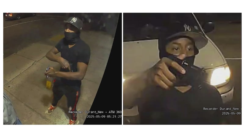 Man wanted after robbing man at ATM with gun, stealing car
