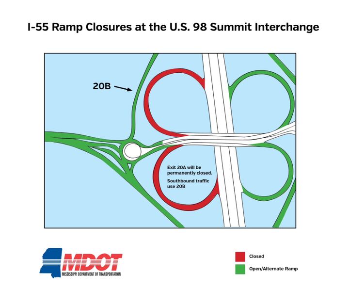 Mdot R Two I-55 ramps to permanently close, MDOT says