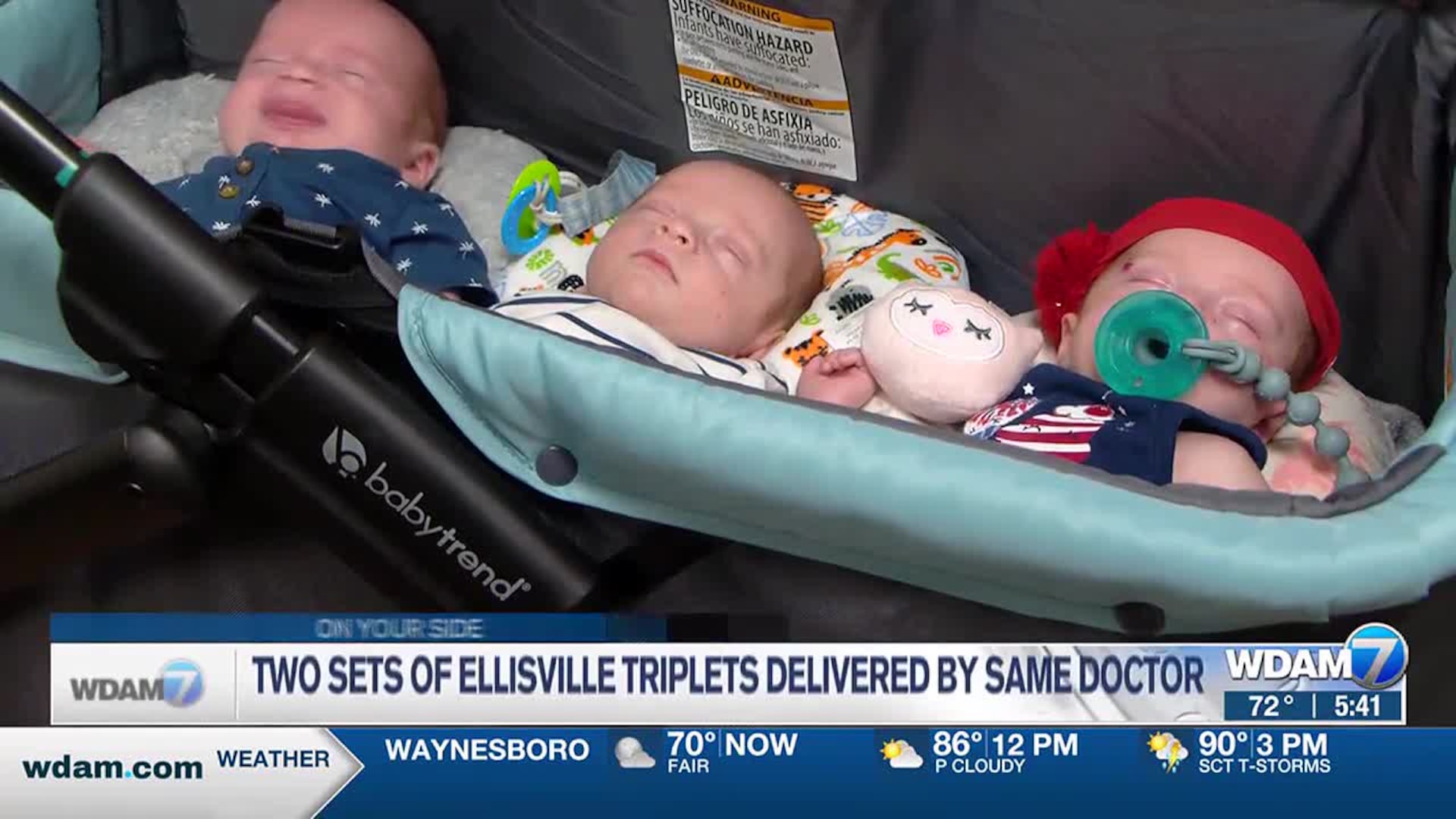 2 sets of Ellisville triplets delivered by the same doctor